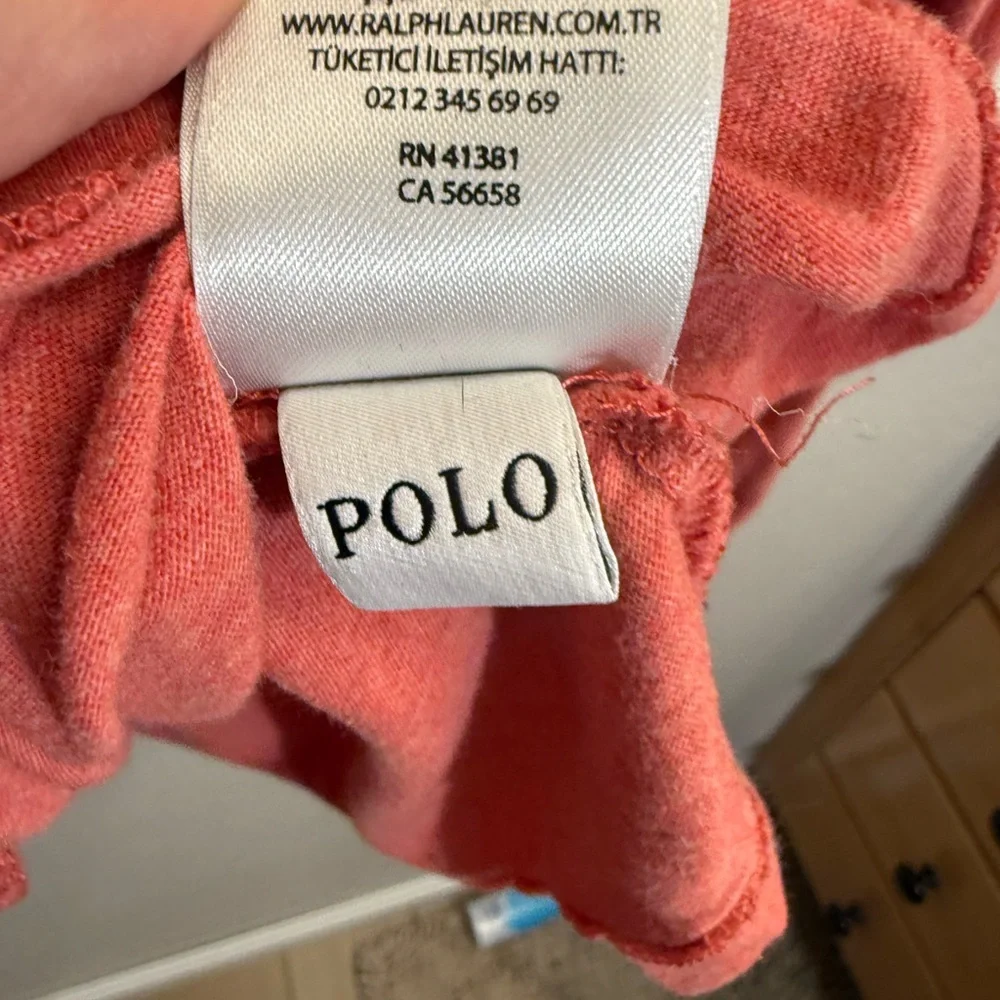 Polo by Ralph Lauren Coral Long Sleeve Tee Shirt Blue Pony logo XL